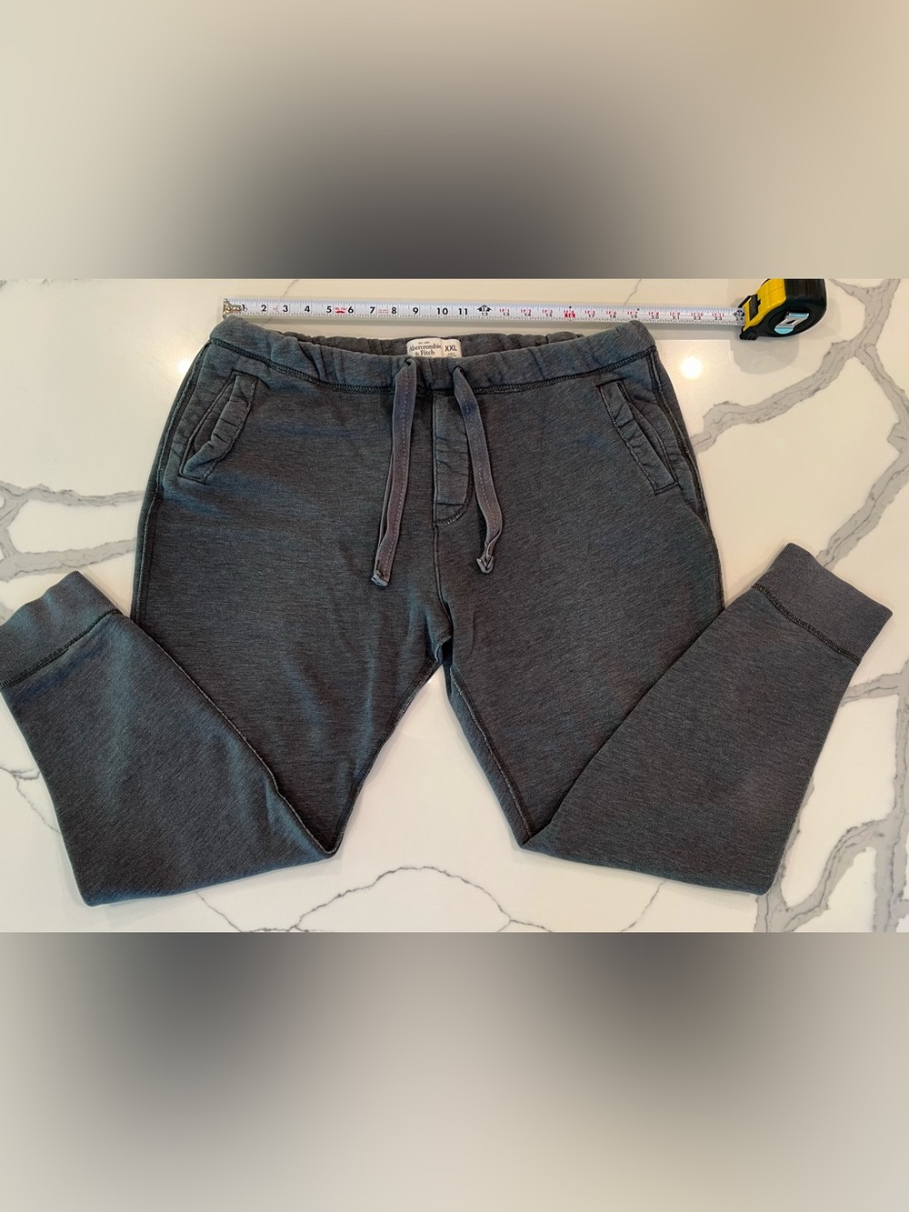 Vintage Abercrombie & Fitch Charcoal Gray Men's Drawstring Joggers